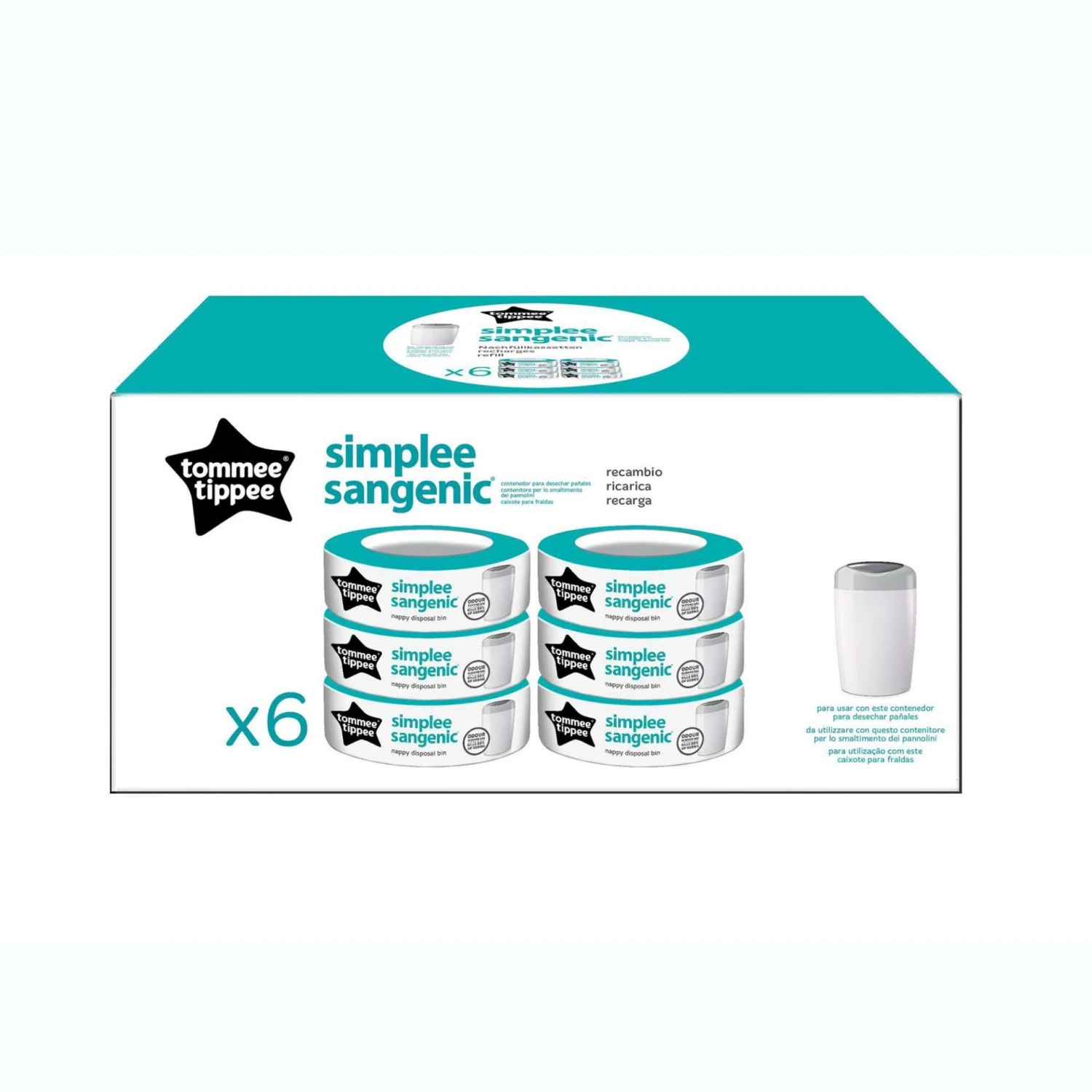 Tommee Tippee Simplee Ricarica 6 Ricariche 1 Tommee Tippee Simplee Ricarica 6 Ricariche