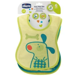 CHICCO Set Bavaglini 6m+ Assortiti (3 Pezzi) Azzurro/Verde
