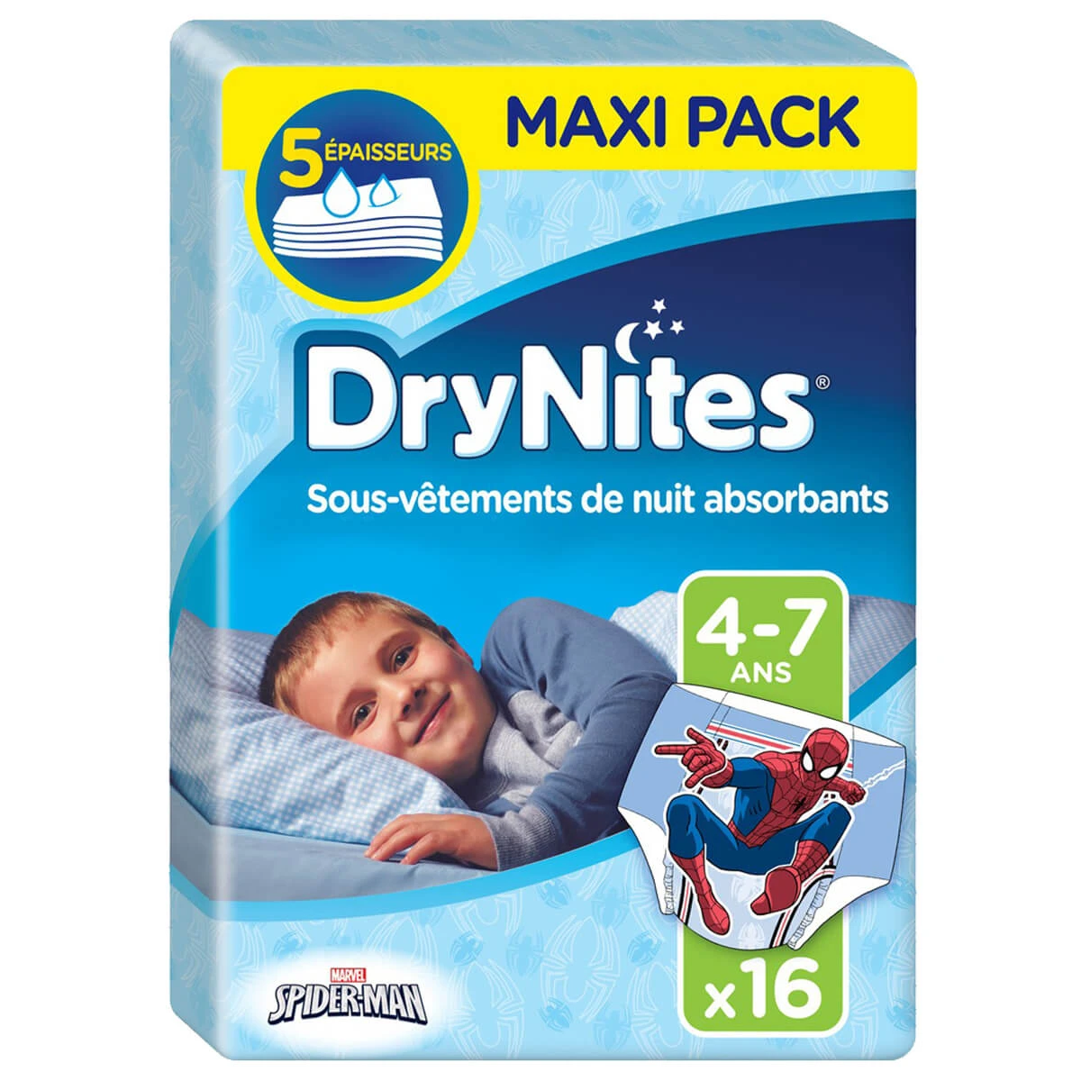 HUGGIES Mutandine DryNites Maxi Pack Confezione Da 16 Pezzi Boy (4-7 Anni) 17-30 Kg 1 HUGGIES Mutandine DryNites Maxi Pack Confezione Da 16 Pezzi Boy (4-7 Anni) 17-30 Kg