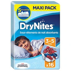HUGGIES Mutandine DryNites Maxi Pack Confezione Da 16 Pezzi Boy (3-5 Anni) 16-23 Kg