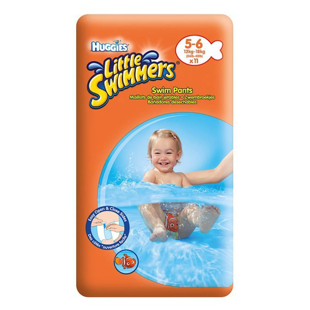 HUGGIES Pannolini Little Swimmers Taglia Large (5-6) 12-18 Kg 11 Pezzi 1 HUGGIES Pannolini Little Swimmers Taglia Large (5-6) 12-18 Kg 11 Pezzi