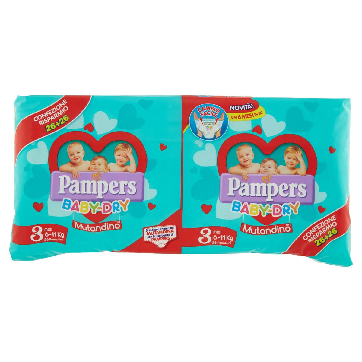 Pampers® Pannolini Mutandina Baby Dry 3 Midi (6-11 Kg) Confezione Da 52 Pezzi 1 Pampers® Pannolini Mutandina Baby Dry 3 Midi (6-11 Kg) Confezione Da 52 Pezzi