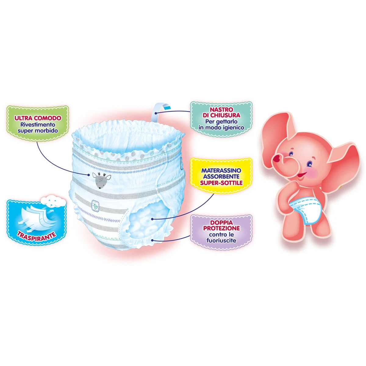 Pampers® Pannolini Mutandina Progressi 5 Junior (12-18 Kg) Confezione Da 34 Pezzi 2 Pampers® Pannolini Mutandina Progressi 5 Junior (12-18 Kg) Confezione Da 34 Pezzi - immagine 2