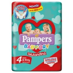 Pampers® Pannolini Mutandina Baby Dry 4 Maxi (8-15 Kg) Confezione Da 16 Pezzi