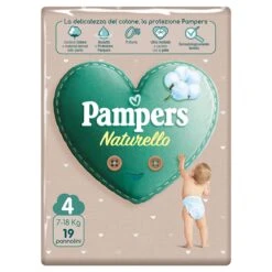 Pampers® Pannolini Naturello 4 Maxi (7-18 Kg) Confezione Da 19 Pezzi