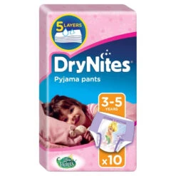 HUGGIES Pannolini Drynites Girl 3/5 Anni 10 Pezzi