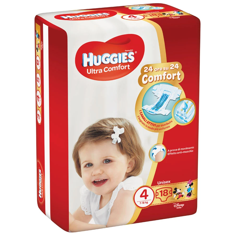 HUGGIES Pannolini Ultra Comfort Maxi 4 18 Pezzi 1 HUGGIES Pannolini Ultra Comfort Maxi 4 18 Pezzi