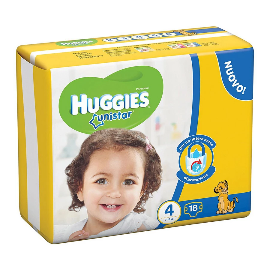 HUGGIES Pannolini Unistar Maxi 4 18 Pezzi 1 HUGGIES Pannolini Unistar Maxi 4 18 Pezzi