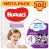 HUGGIES Pannolini Mutandina Ultra Comfort 4 Megapack - 102 Pezzi