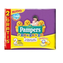Pampers® Pannolini Progressi 2 Mini (3-6 Kg) Confezione Da 30 Pezzi