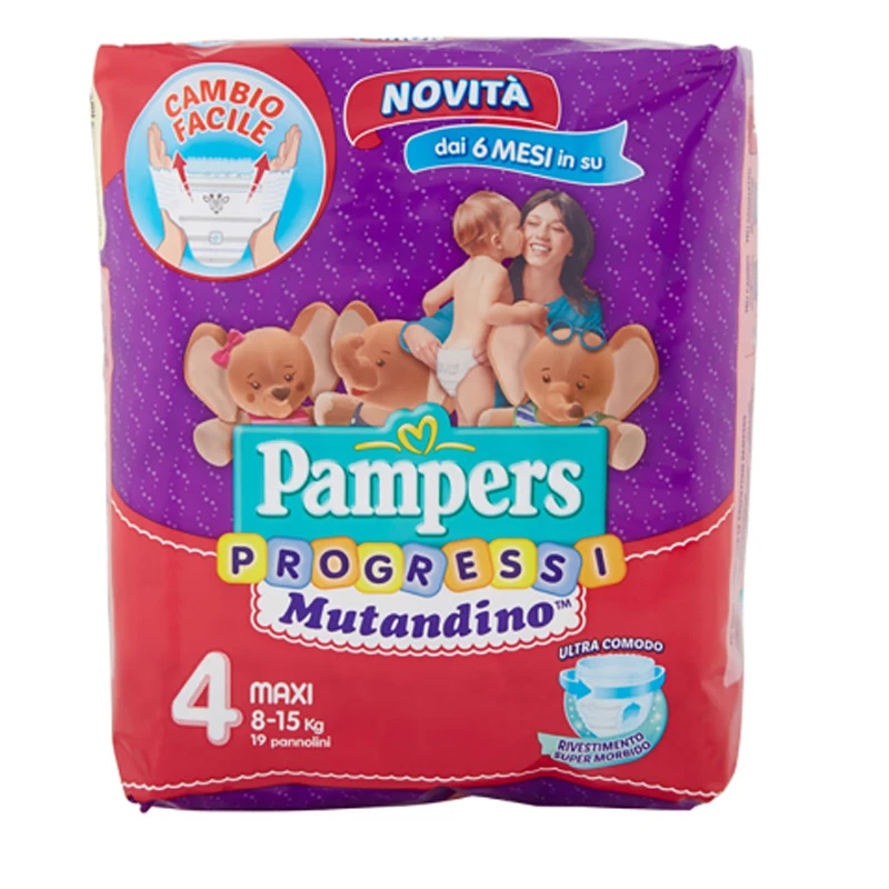 Pampers® Pannolini Mutandina Progressi Maxi 4 Quadripack 76 Pezzi 1 Pampers® Pannolini Mutandina Progressi Maxi 4 Quadripack 76 Pezzi