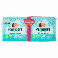 Pampers® Pannolini Baby Dry 5 Junior (11-25 Kg) Confezione Da 44 Pezzi
