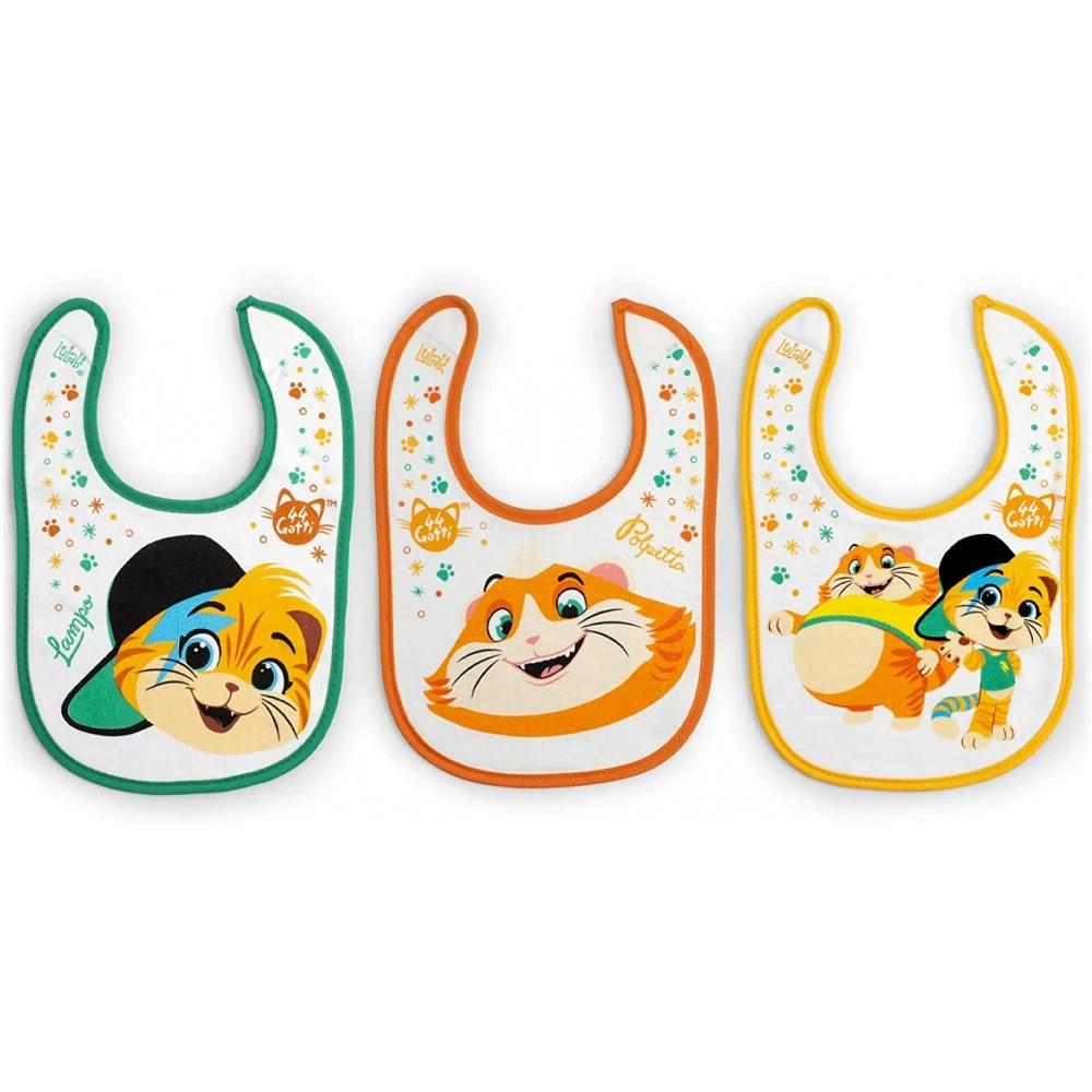 44 Gatti Set 3 Bavaglini In Cotone Boy 1 44 Gatti Set 3 Bavaglini In Cotone Boy