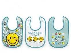 Set 3 Bavaglini Smiley Boy