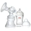 Nuby Kit Tiralatte Manuale Natural Touch Softflex Con Biberon E Coppette Assorbilatte