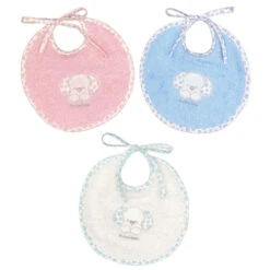 Andy&Helen Bavaglio In Cotone Con Cagnolino Ricamato, Taglia Piccola