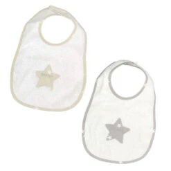 Andy&Helen Bavaglio Con Chiusura A Strappo In Cotone Con Stella Ricamata - Taglia Media