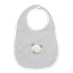 Andy&Helen Bavaglio In Spugna Di Cotone Con Orso Foglie Ricamati, Chiusura A Velcro - Taglia Media -Bambini Prodotti Negozio 0105589 andyhelen bavaglio in spugna di cotone con orso foglie ricamati chiusura a velcro taglia media