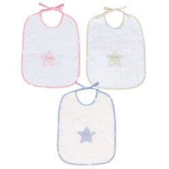 Andy&Helen Bavaglio In Spugna Di Cotone Con Stella Ricamata - Taglia Grande