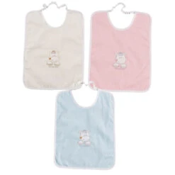 Andy&Helen Bavaglio In Spugna Di Cotone Con Elastico Di Chiusura - Taglia Grande