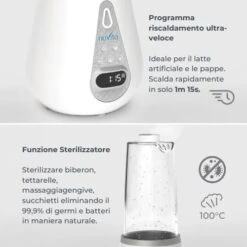 Scaldabiberon E Sterilizzatore Ultraveloce - 1170 14 Scaldabiberon E Sterilizzatore Ultraveloce - 1170 -Bambini Prodotti Negozio scaldabiberon nuvita con funzione sterilizzante